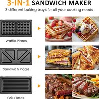 Anbolife 2026 – Machine à gaufres et sandwichs numérique, presse à petit-déjeuner, antiadhésive et écologique, pour paninis – Fabrication OEM/ODM