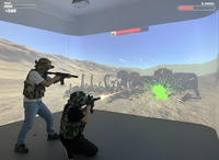 Jeu de projection murale interactif AR, système CAVE, simulateur de tir virtuel, solution de parc à thème VR AR pour aire de jeux