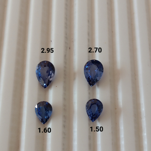 Zafiro Azul Cultivado en Laboratorio, Forma de Pera, Gema Suelta de Calidad Premium para Joyería Fina, para la Elaboración de Joyas - Product Image 4