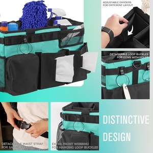 Sac à outils en tissu Oxford épaissi, personnalisé, vente en gros d'usine, organisateur multifonctionnel pour les fournitures de nettoyage et de jardinage - Product Image 4