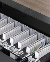 CAT6 24port SFTP Patch Panel RJ45 CAT6E rak jaringan untuk d-link