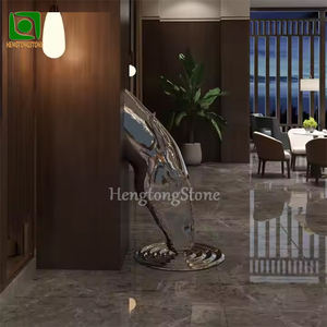 Modern el oyma Metal 304 paslanmaz çelik açık otel dekoratif at kafası heykel - Product Image 4