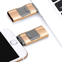Stik memori 4 in 1, Flash Drive USB 32GB 16GB 256GB 3.0 GB, stik memori 64GB 128GB untuk ponsel Cle Drive