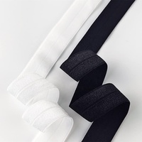 Ruban élastique plat en spandex/nylon écologique, coloré et sans plis, pour élastiques à cheveux et vêtements
