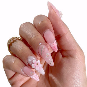 Nuevo diseño 3D Rosa <span class=keywords><strong>uñas</strong></span> postizas diseño de <span class=keywords><strong>flores</strong></span> 24PCs caja ABS Nail Art fácil de usar prensa media <span class=keywords><strong>en</strong></span> <span class=keywords><strong>uñas</strong></span> - Product Image 4