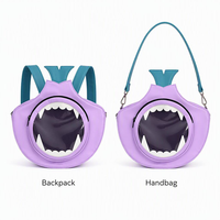 Sac à dos/sac à main/sac bandoulière personnalisé Shark Ita 2-en-1 avec fenêtre transparente pour affichage de badges, cadeau Kawaii pour fans d'anime pour elle