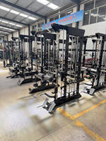 Système de poulie à câbles multiples à usage commercial Cage d'alimentation à squat Smith Machine Power rack tout en un entraîneur multifonctionnel