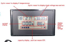 แผงป้องกันแบตเตอรี่ลิเธียม Ant BMS 7S ถึง 16S 17S ถึง 24S 72V Li-ion 60V Lifepo4 50A 100A 8S 13S 14S 20S LCD Smart BT - Product Image 2