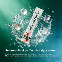 Poudre d'hydratation intestinale prébiotique et électrolytique OEM/ODM en sticks, saveur fraise et hibiscus, complément quotidien de bien-être et d'hydratation