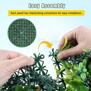 Planta F Ake <span class=keywords><strong>Grass</strong></span> Wall Césped artificial Hedge Plantas artificiales Hierba Wall 50x50 Planta <span class=keywords><strong>de</strong></span> pared <span class=keywords><strong>de</strong></span> césped verde artificial - Product Image 3