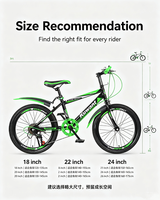 Vélo de montagne VTT pour enfants, avec amortisseur, vitesses variables, pneus antidérapants, garde-boue, pour garçons, cyclisme en plein air