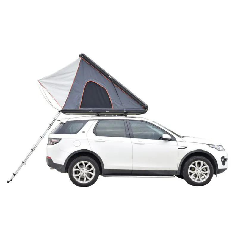 2 person aluminum triangle hard shell car roof top tent
