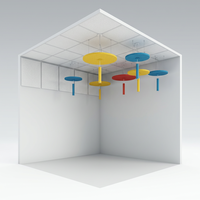 Panneaux acoustiques en polyester colorés pour chambre d'enfant, écologiques et sûrs, dalles murales acoustiques de formes multiples pour la décoration de chambre d'enfant