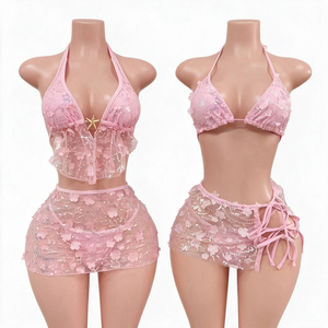Vadulyer Source Factory Wholesale Custom Original Design 3 Pieces Set <strong>Rave</strong> <strong>Outfit</strong> <strong>Women</strong> <strong>Rave</strong> Clothing - Product Image 1