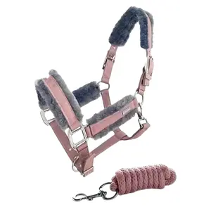 Équipement de cheval Colliers de tête Corde de plomb assortie Logo personnalisé Licou de cheval en nylon