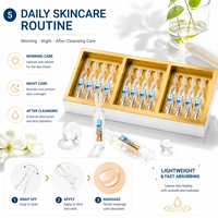 Sérum Ampoule Visage à l'Acide Hyaluronique pour Peaux Sèches/Sensibles – Soin Réparateur et Hydratant pour le Nez et les Lèvres