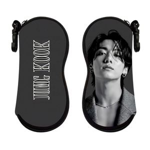 Étui pliable en tissu scuba personnalisé avec fermeture éclair pour Kpop Idols V JUNGKOOK, motif sur mesure, boîte de rangement portable - Product Image 1