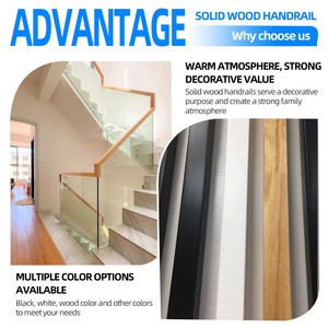 Corrimano <span class=keywords><strong>per</strong></span> Scale in <span class=keywords><strong>Legno</strong></span> Massello Premium, <span class=keywords><strong>Ringhiere</strong></span> Semplici in <span class=keywords><strong>Legno</strong></span> di Gomma <span class=keywords><strong>per</strong></span> Scale - Product Image 3