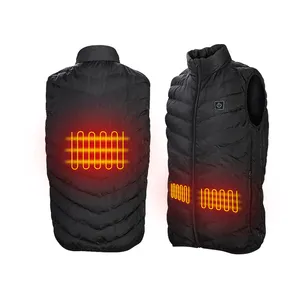 Dames Casual Stijl Outdoor Oplaadbare Usb Opladen Vest Slimme Verwarming Vest Temperatuurregeling Wasbare Verwarmde Kleding