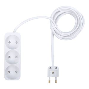 Enchufe HOLSTAN Reconectable de 3 Vías y 3 Tomas, 2.5m, 10A - Product Image 2