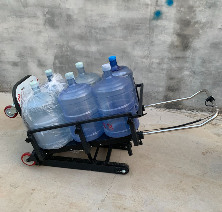 CE Certified Electric Ladder Stairs Trolly Carts 250kg Load Capacity Steel Platform Pallet Hand Stair Climbing Trolley Electric