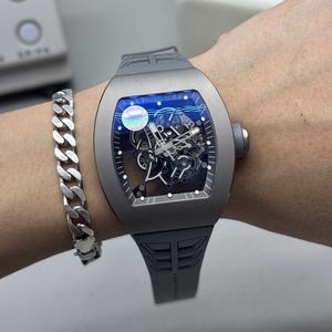 高品質チタン製高級腕時計、中空文字盤、自動巻きムーブメント、パワーリザーブ50時間、機械式腕時計 - Product Image 6