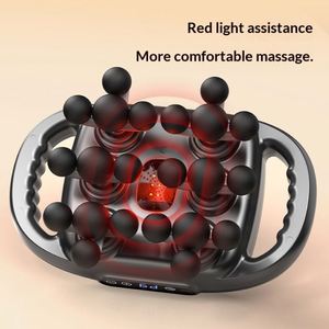 Masseur à percussion professionnel transfrontalier avec 22 têtes, portable, pour relaxation musculaire des jambes, avec fonction musicale - Product Image 5