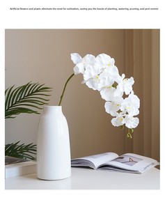 Orquídeas de Alta Calidad, 9 Cabezas, Artificiales, Color Rosa <span class=keywords><strong>Lila</strong></span>, Tacto Real, Flores de <span class=keywords><strong>Orquídea</strong></span> Phalaenopsis para Decoración de Bodas <span class=keywords><strong>y</strong></span> Hogar - Product Image 5
