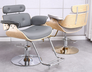 Sillón de Barbería Moderno de Acero Inoxidable para Salones, con Elevación Hidráulica, Reclinable, Diseño Portátil, Mueble Comercial Resistente - Product Image 1