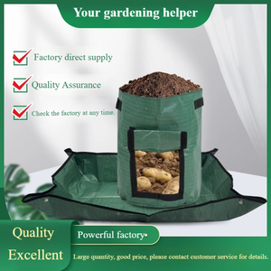 Sacs de culture en tissu PE pour jardin, sacs de culture pour légumes avec aération à rabat, pots en feutre pour pommes de terre - Product Image 4