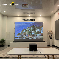 Écran de projection motorisé Black Diamond ALR 100 pouces anti-lumière, électrique, portable, 3D LED 4K à longue portée