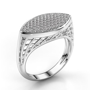 Anello creativo cavo per donna, design scintillante intarsiato, elegante gioiello alla moda per feste - Product Image 1