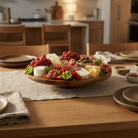 Großhandel 14 Zoll Große Akazienholz Lazy Susan Drehplatte Holzorganizer für Gewürze, Salz und Lebensmittel