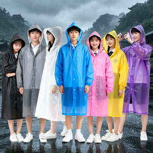 Impermeable Reutilizable de PEVA para Adultos, con Capucha, Plegable, Ligero, Moderno, para Senderismo, Camping y Actividades al Aire Libre - Product Image 1