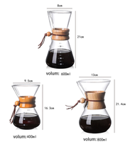 Cafetière classique à double paroi inhabituelle résistante à la chaleur cafetière en verre avec infuseur personnalisée