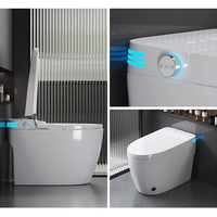 Vente flash : toilettes intelligentes à poser au sol, sièges de toilettes automatiques avec bidet et télécommande