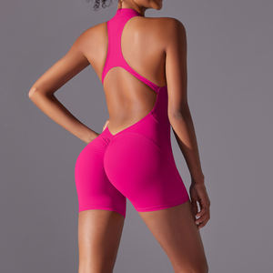 <span class=keywords><strong>Tuta</strong></span> Sportiva Aderente ad Alta Elasticità con Zip, Monopezzo per Yoga e Fitness - Product Image 4