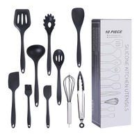 12 pièces en 1 ensemble accessoires de cuisine en Silicone outils de cuisine ensembles d'ustensiles de cuisine en Silicone avec poignées en bois