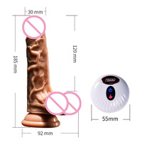 Vibromasseur réaliste intelligent en silicone avec télécommande sans fil pour femme