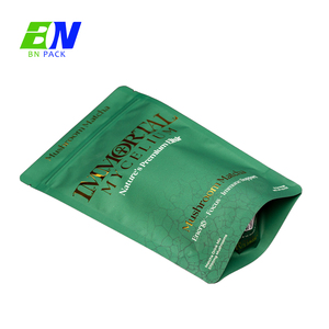 Luxury Custom Cereal Packaging Matte Resealable Pouch With Metallic Gold Foil Aroma Barrier Resealable Packaging - Product Image 1
