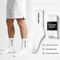 Chaussettes de sport en coton respirantes, anti-humidité, douces et rembourrées pour hommes, chaussettes de course, de gym, élastiques, personnalisées