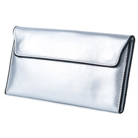 Dompet wanita kapasitas besar, dompet wanita kapasitas besar Ultra tipis mode sederhana multifungsi tas tangan dompet tangan Logo kustom lucu