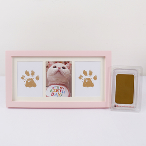 Pet Paw in mực Watermark rắn gỗ khung ảnh lưu niệm 2025 phổ biến nhiều Màu khung ảnh - Product Image 4