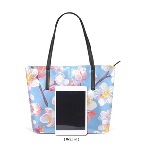 Sacs à bandoulière pour femmes en cuir PU de luxe avec imprimé de fleurs de cerisier colorées pour le shopping, la plage et les occasions décontractées 2024 - Product Image 3