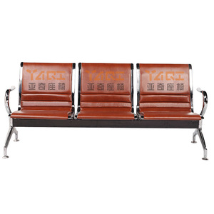 Asientos de Acero Inoxidable Yachi, Modelo Ya-J25A, Color Gris Claro, con Pasamanos, para Cuatro Personas, Sillas de Espera para Áreas Públicas, Conectables - Product Image 2