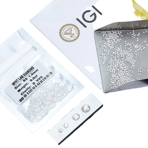 Diamant synthétique certifié VS de 1 carat, 1 paquet, vente en gros, diamant de laboratoire HPHT CVD, diamant en vrac de 1,9 mm, diamant synthétique - Product Image 1