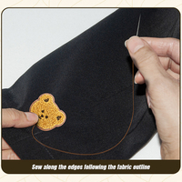 En gros, Patchs brodés de créateur, Patchs ours, Patchs en polaire, Patchs chenille à motif animal ours et lettres, Patchs pour vêtements DIY