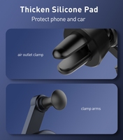 Support de téléphone de voiture universel LDNIO MG03, design invisible en forme de bande, support de fixation par gravité pour grille d'aération de voiture, support GPS pour mobile