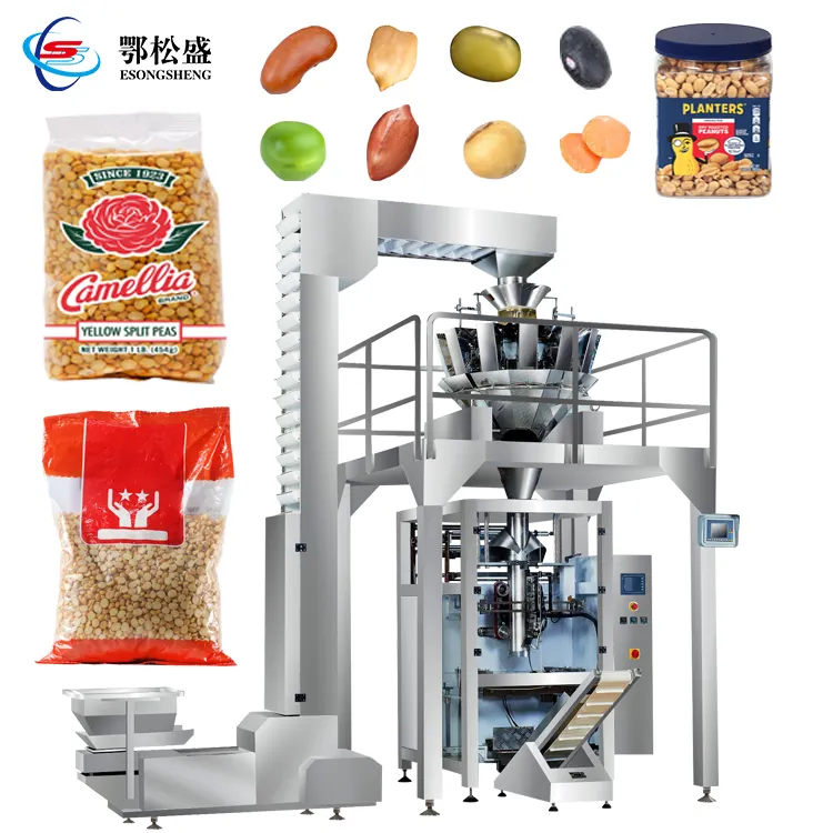 Full Automatic Bean Peanut Filling Pack Machine Spice Cereal Grain 100g 500 g 100 gm Bagging And Packaging Machine For Granule