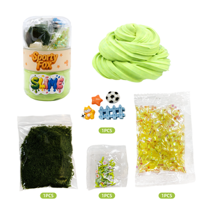 ชุดทำสไลม์โลโก้แบบกำหนดเอง พร้อมจี้รูปสุนัขจิ้งจอกฟุตบอลและอุปกรณ์กลิตเตอร์ สไลม์เด็กไม่เหนียวเหนอะหนะ ขายส่งจากโรงงาน - Product Image 2